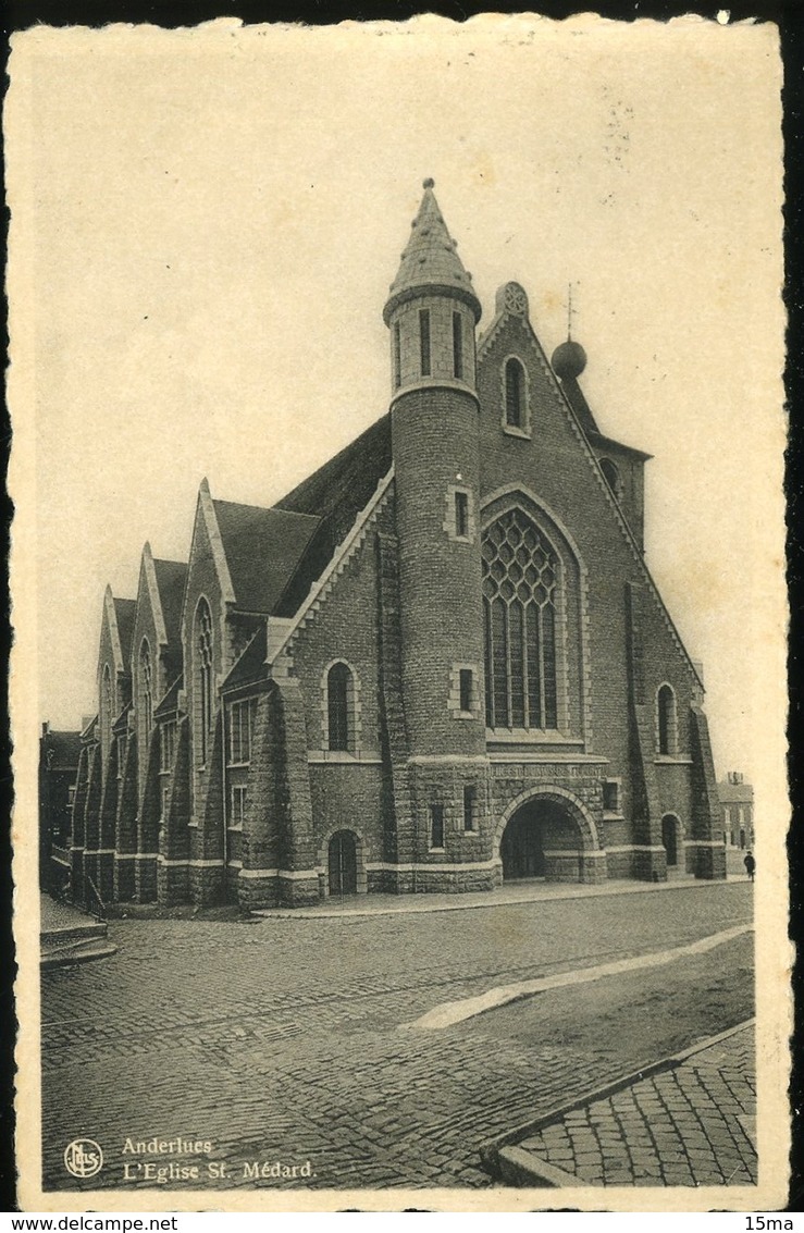 Anderlues L'eglise St Médard Nels 1947 Nestor Hecq - Anderlues