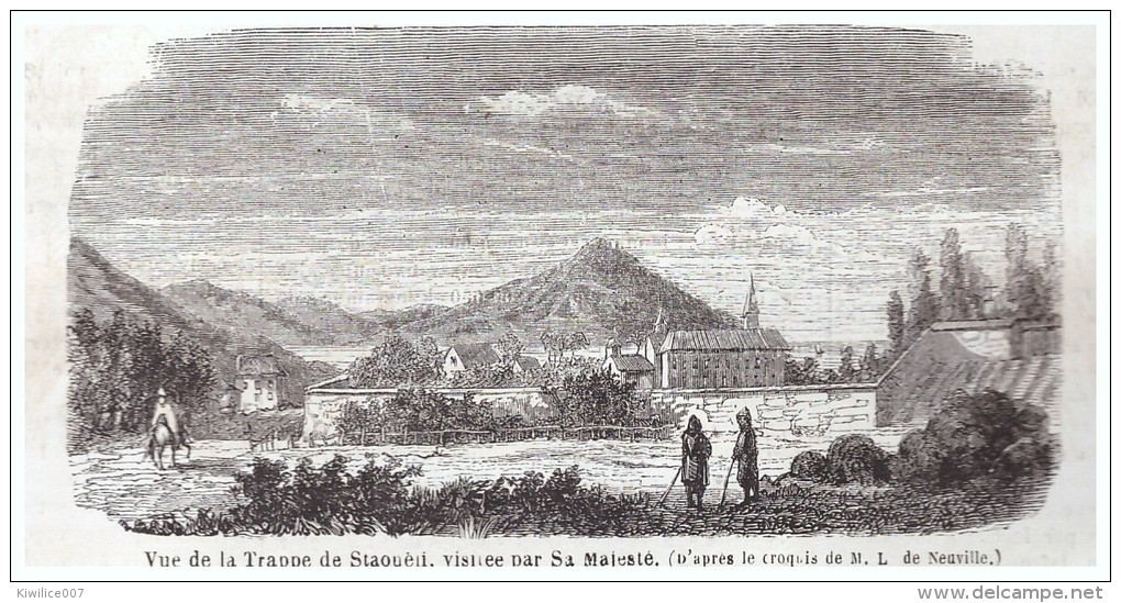 3 GRAVURE D Epoque    1865   Medeah   Chiffa   Trappe De  Staoueli  Pont Oued Merdja  VOYAGE DE L EMPEREUR ALGERIE ALGER - Médéa