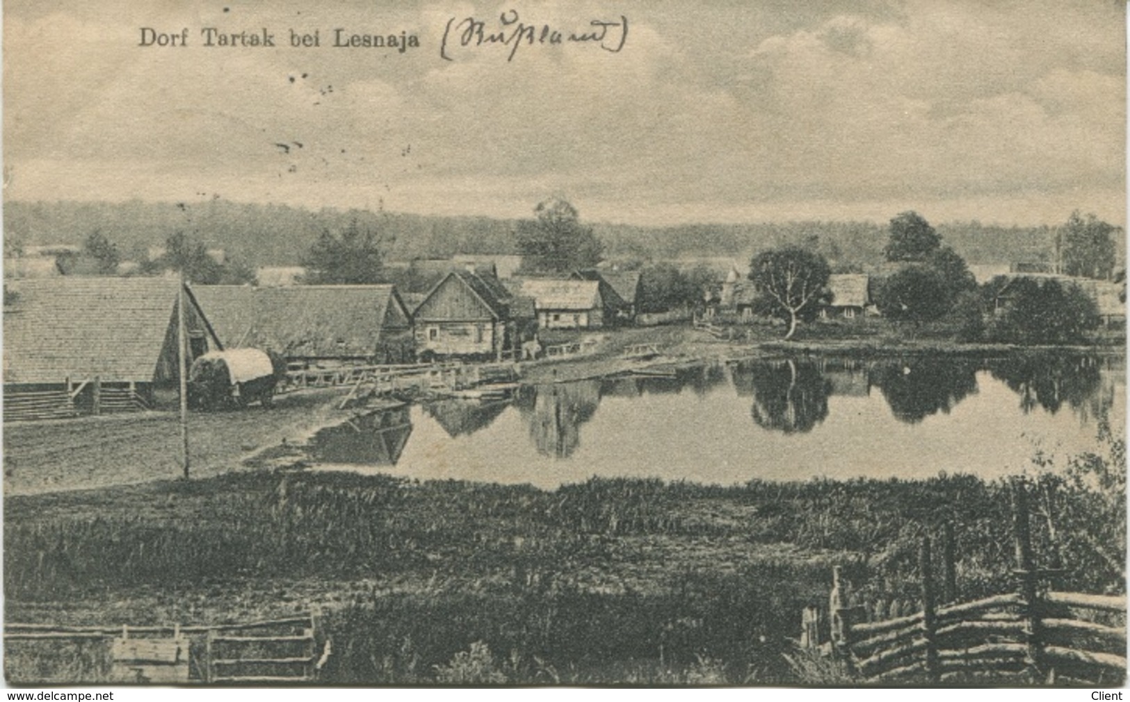 DEUTSCHLAND - FELDPOST POLEN / RUSSLAND - DORF TARTAK BEI LESNAJA 1916 - 1914-18