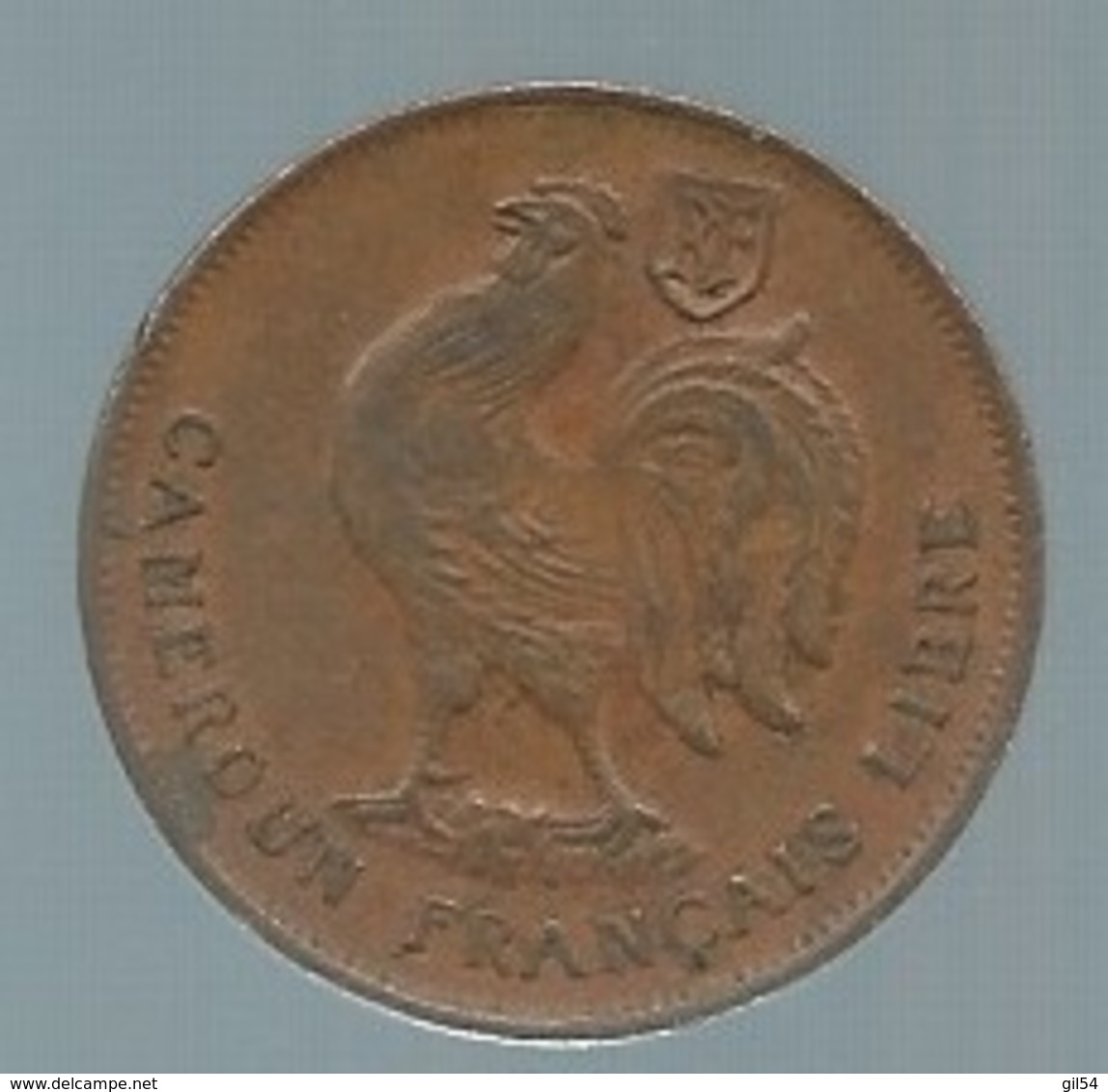 1 Franc Cameroun Français Libre 1943 - Colonie Française  -  Pieb22007 - Cameroun
