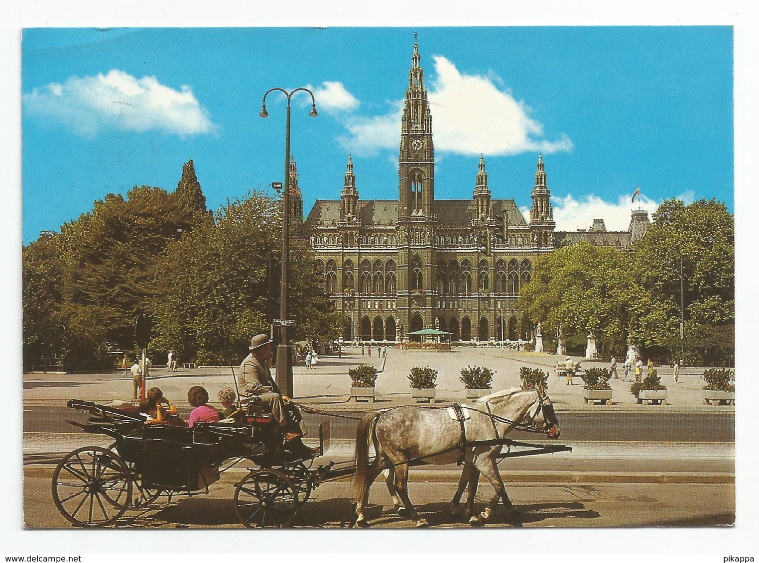 Vienna - Wien 1984, Rathaus Mit Fiaker - Miunicipio Con Carrozza Pubblica. - Altri & Non Classificati