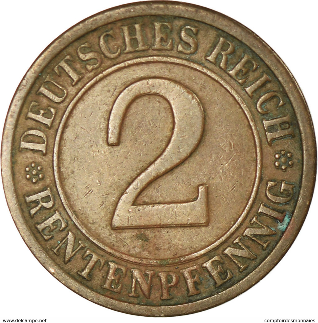 Monnaie, Allemagne, République De Weimar, 2 Rentenpfennig, 1923, Karlsruhe - 2 Renten- & 2 Reichspfennig