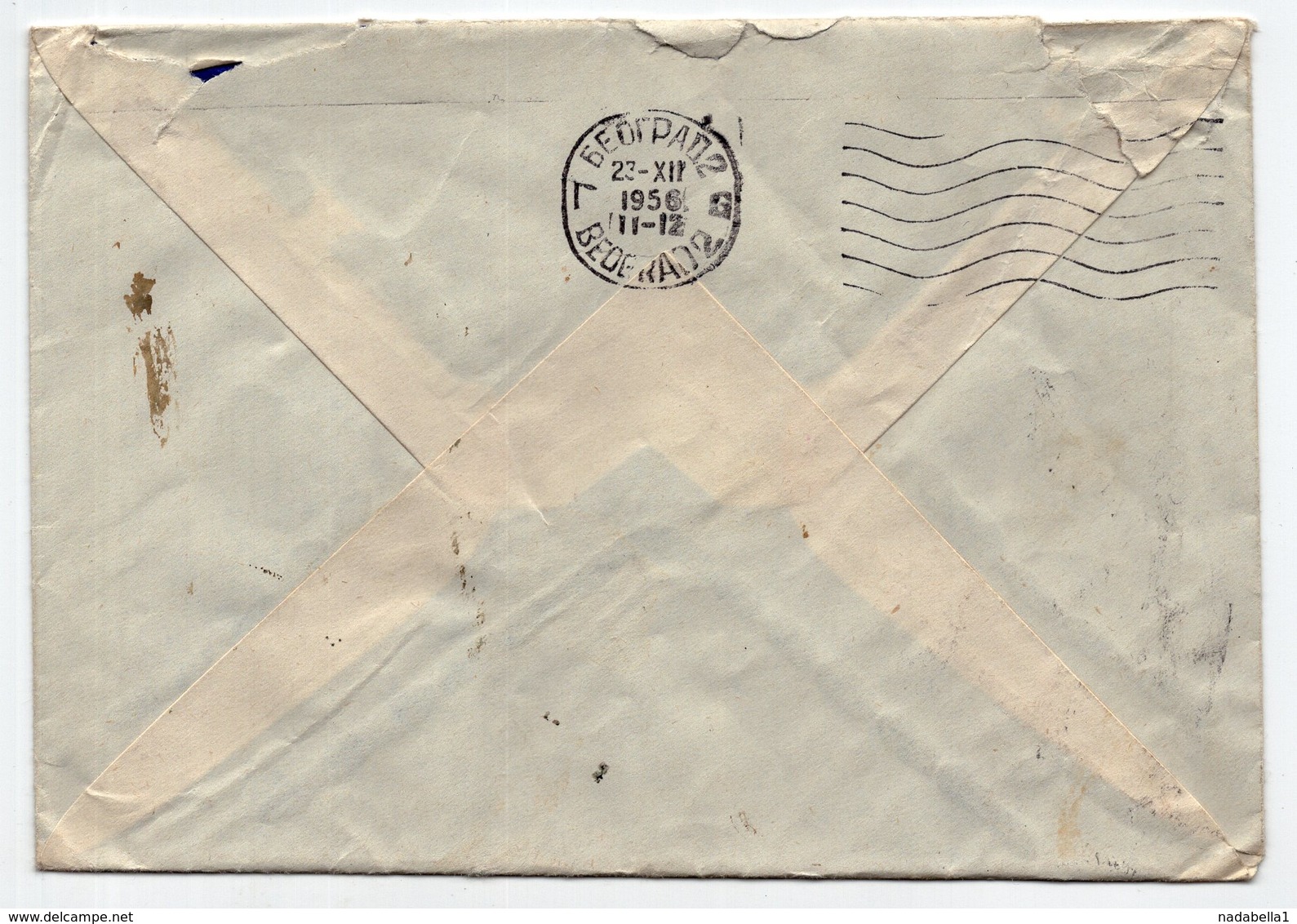 1956 YUGOSLAVIA, SLOVENIA, TPO RATECE-JESENICE, SENT TO BELGRADE, STATIONERY COVER - Postal Stationery