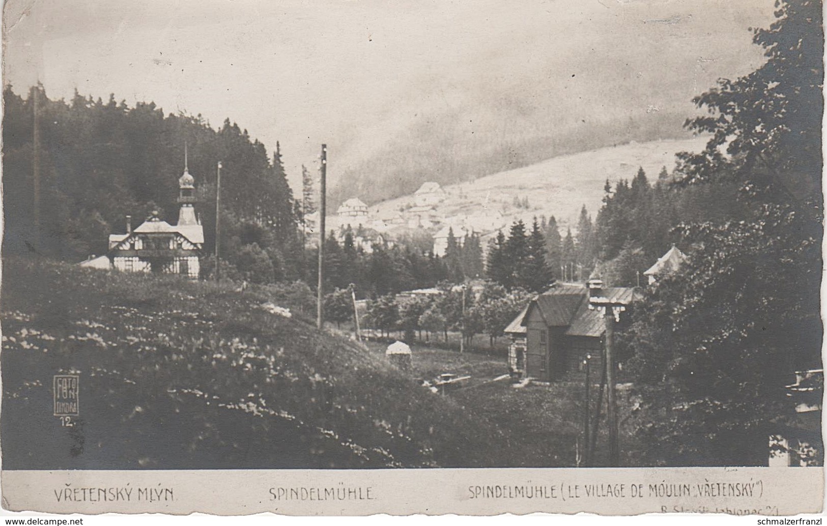 AK Riesengebirge Spindlermühle Spindleruv Vretensky Mlyn Gasthof Hotel Savoy Krone ? Baude Bouda Friedrichstal Bedrichov - Sudeten