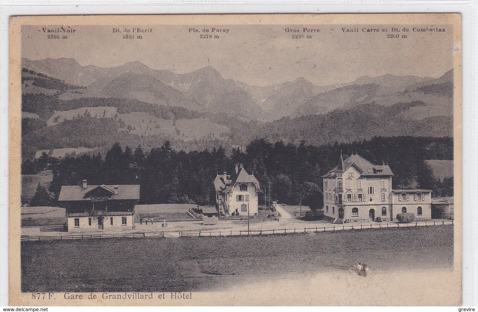 Grandvillard-Villars-sous-Mont, Gare Et Hôtel - Grandvillard