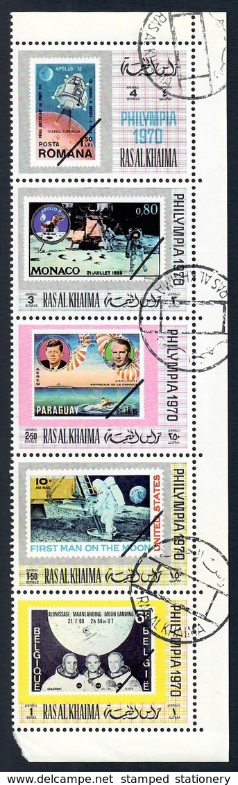 RAS AL-KHAIMAH ESPOSIZIONE FILATELICA PHILIMPIA '70 LONDRA 1970 - CATALOGO MICHEL 471/2 - 475/6 - 479/80 - 483/4 - 487/8 - Ra's Al-Chaima