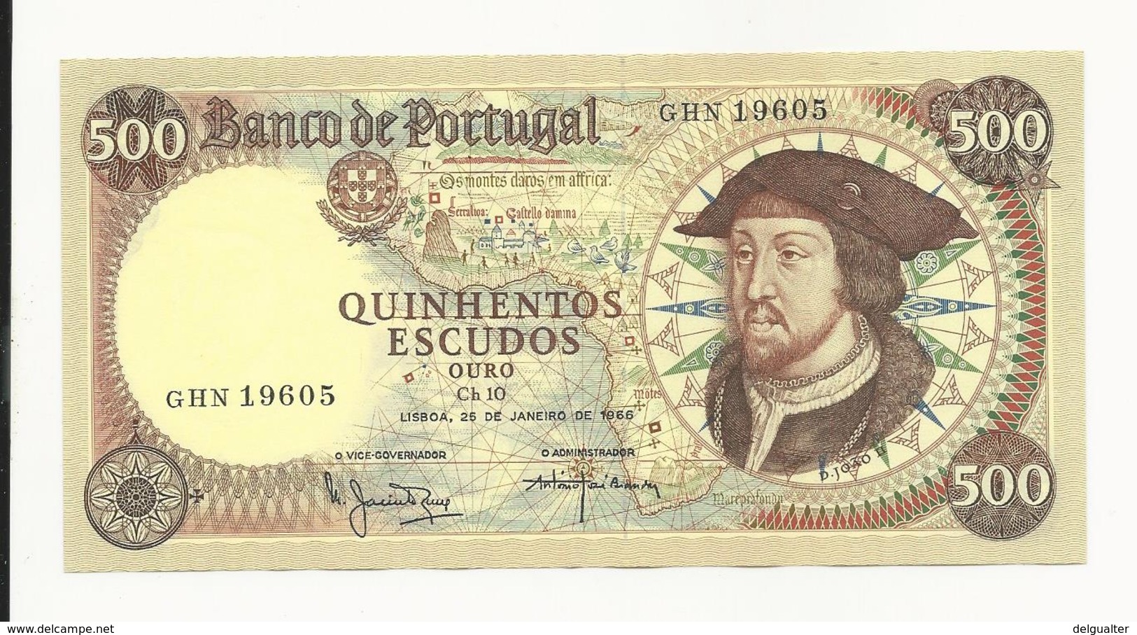 Portugal 500 Escudos 1966 EF Or Very Near - Portugal