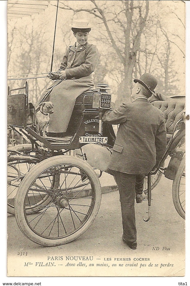 75-44- Paris Nouveau - Les Femmes Cocher - Melle Vilain - Petits Métiers à Paris