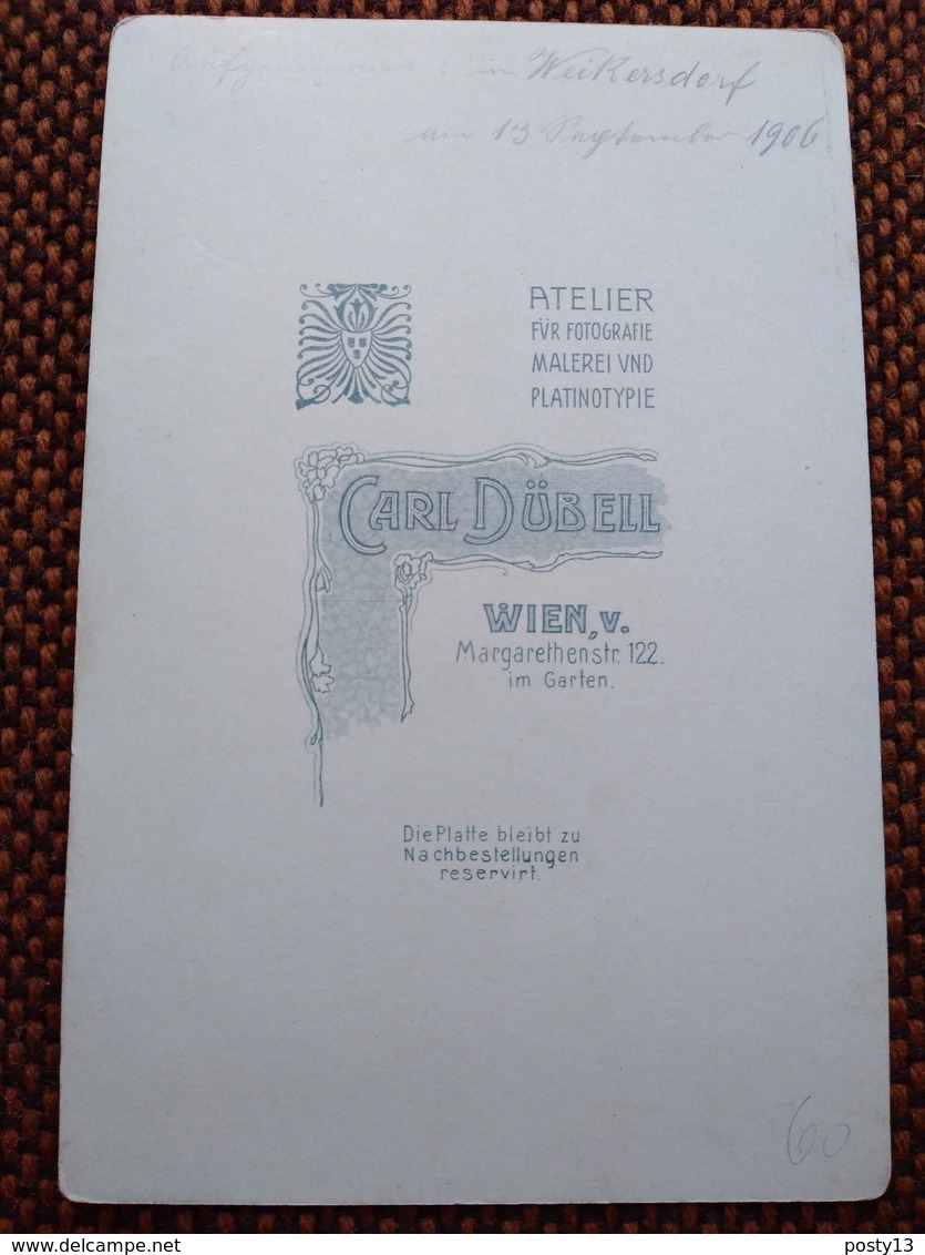 Photographie De Cabinet WIEN - Beau Portrait Jeune Garçon - Tenue Traditionnelle ? - Photo Carl Dubell, Wien - 1906 - - Alte (vor 1900)