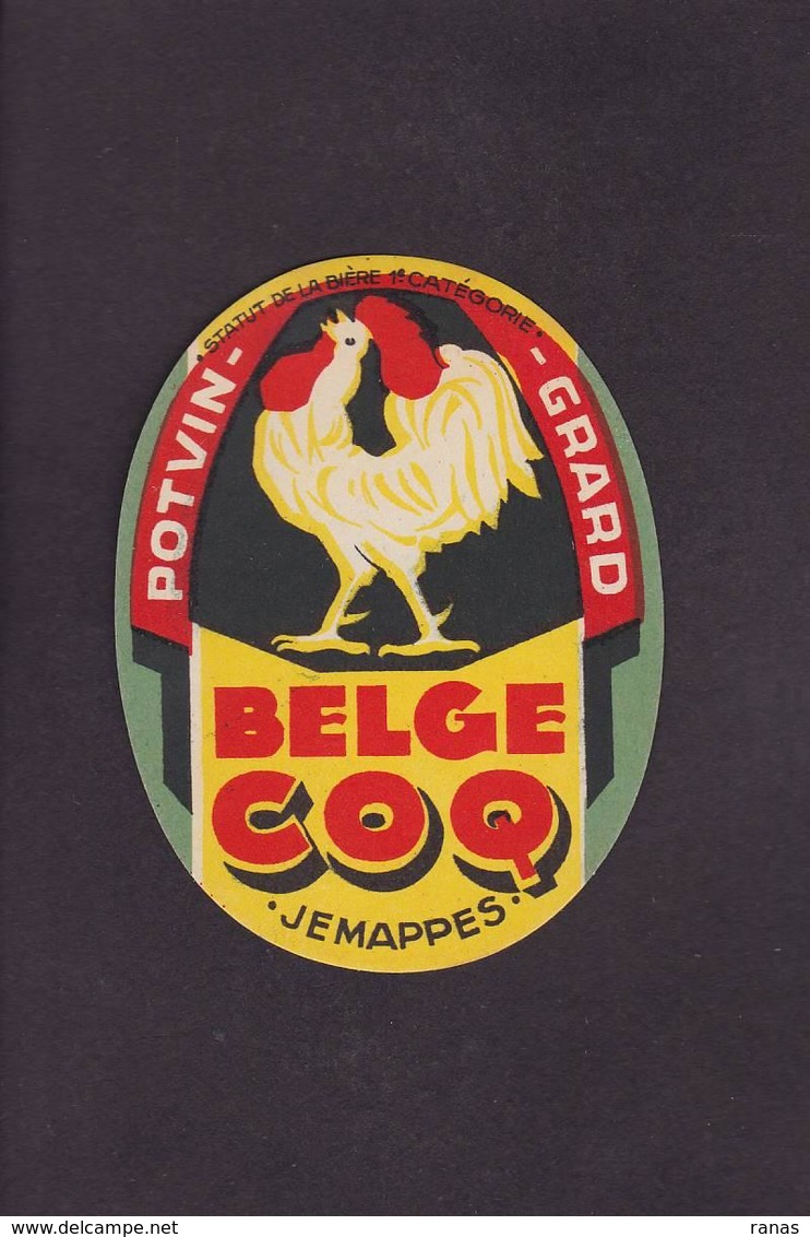 CPA Bière Beer étiquette Belgique Jemappes 6,8 X 9 - Reclame