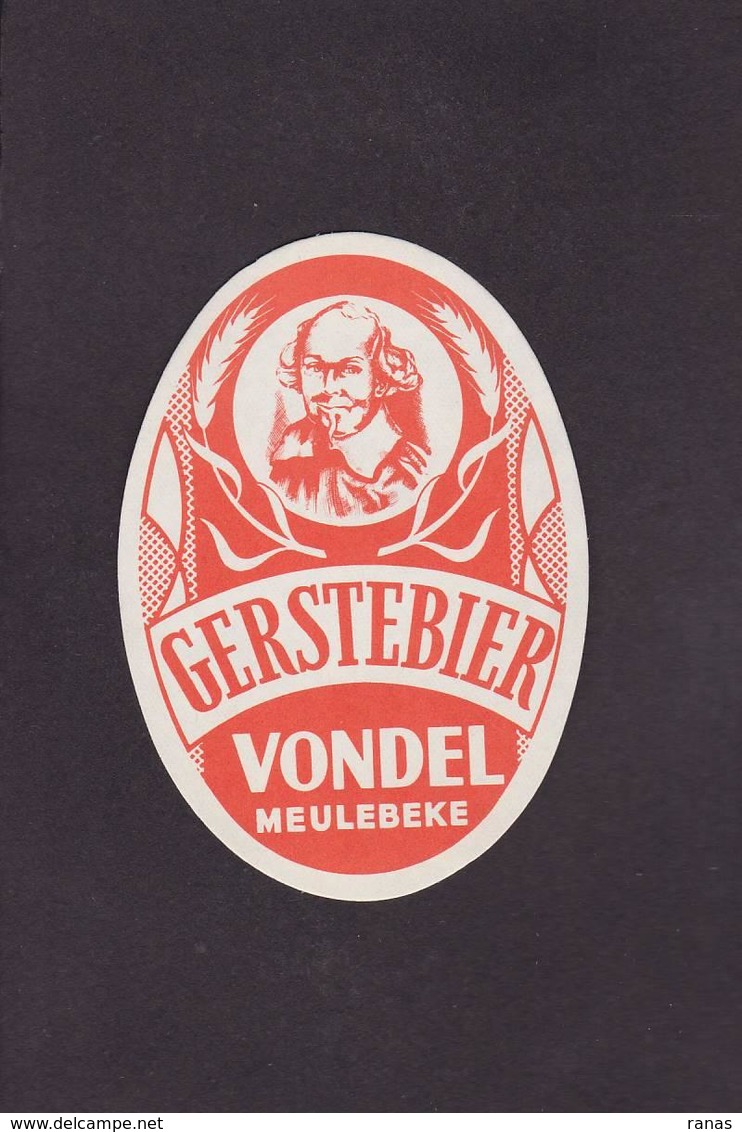 CPA Bière Beer étiquette Belgique Vondel Meulebeke 6,4 X 9 - Advertising