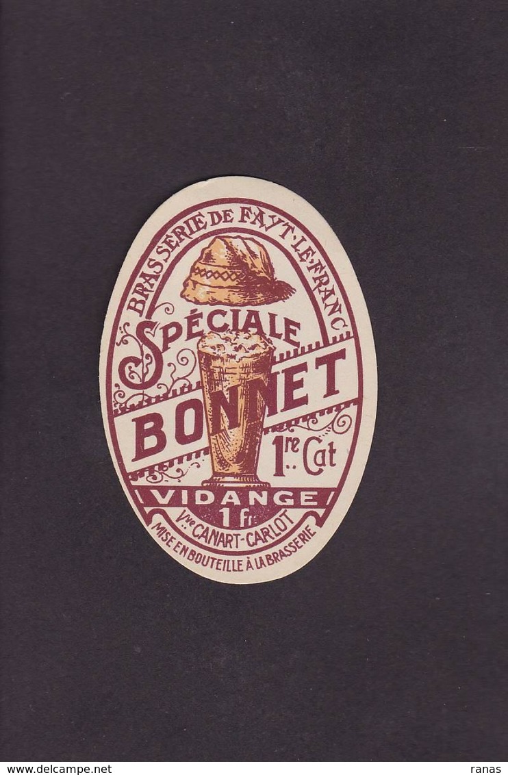 CPA Bière Beer étiquette Belgique Fayt Le Franc 5,5 X 8 - Advertising