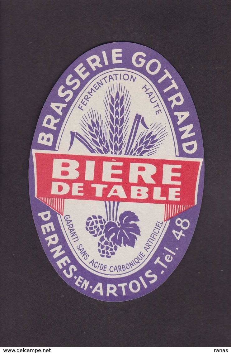 CPA Bière Beer étiquette Belgique Pernes En Artois 7,7 X 11,5 - Werbung