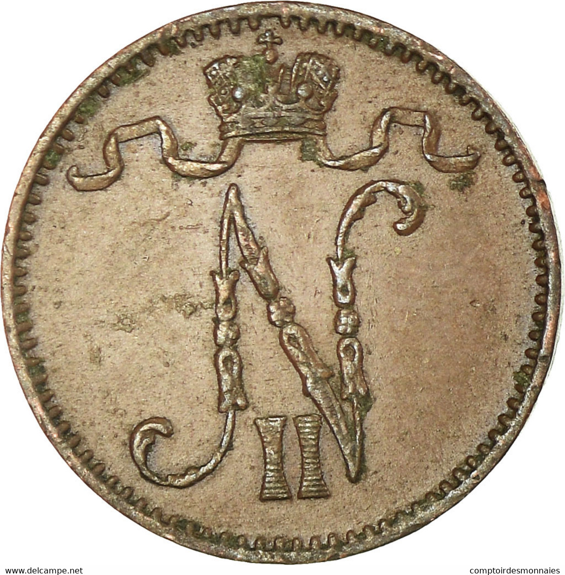 Monnaie, Finlande, Nicholas II, Penni, 1905, TTB, Cuivre, KM:13 - Finlande