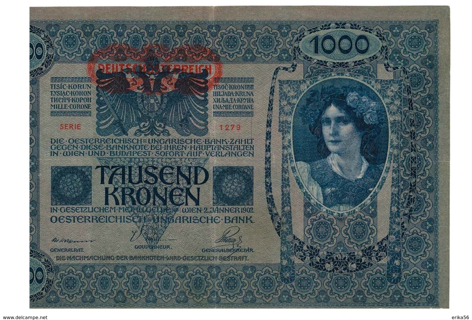 Billet Autriche 1000 Kronen - 1902 - Autriche