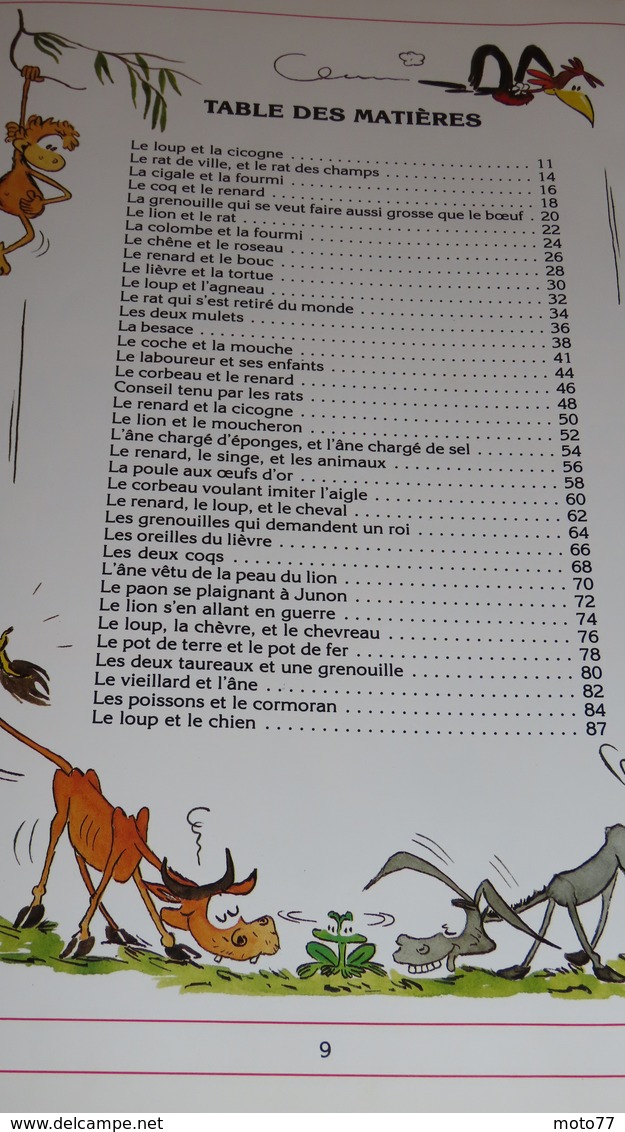Livre - LES FABLES DE LA FONTAINE - 1984 - Edition Calmann-Lévy , Blonay - illustrations Anouk / 14