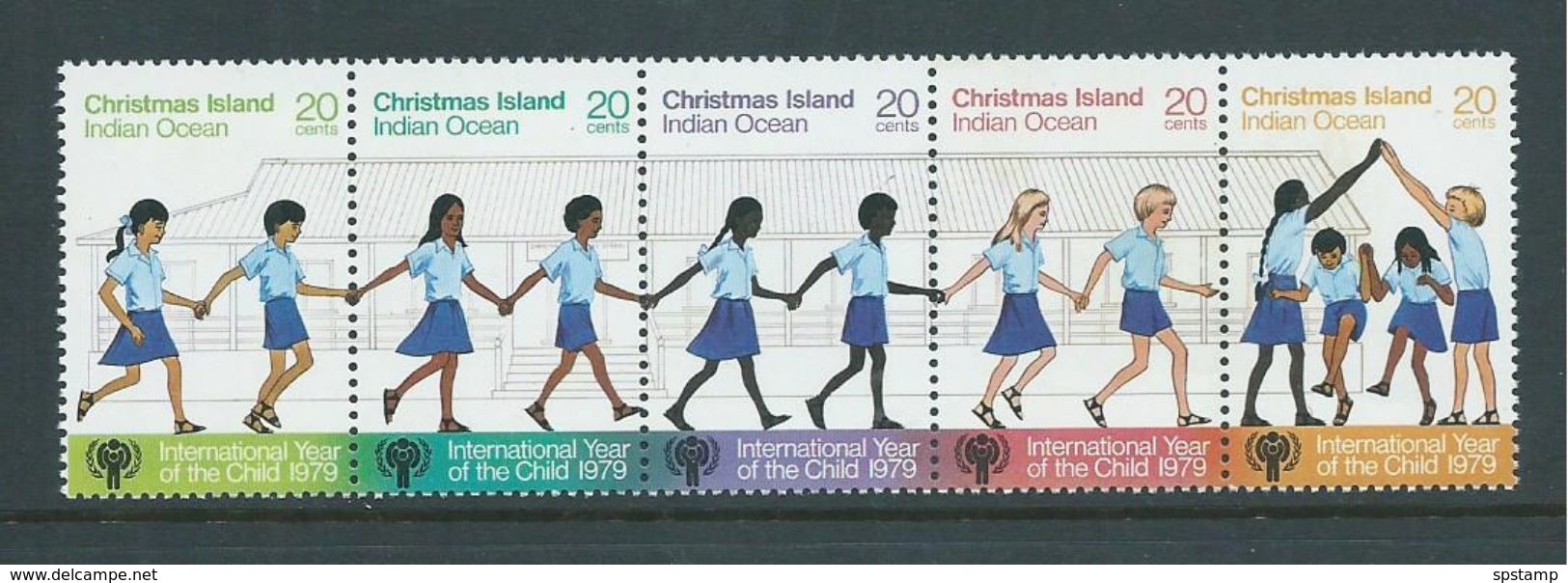 Christmas Island 1979 IYC Child Strip Of 5 MNH - Christmas Island