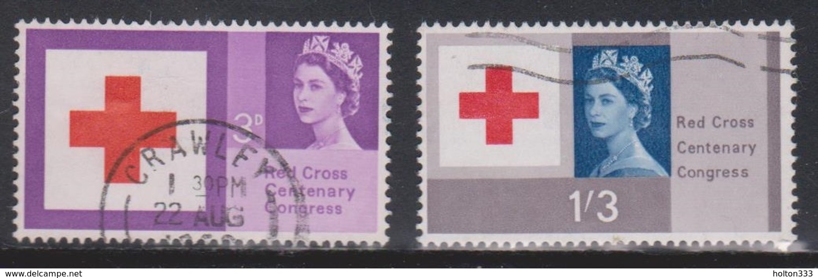 GREAT BRITAIN Scott # 398-9 Used - Red Cross Centenary Congress - Used Stamps