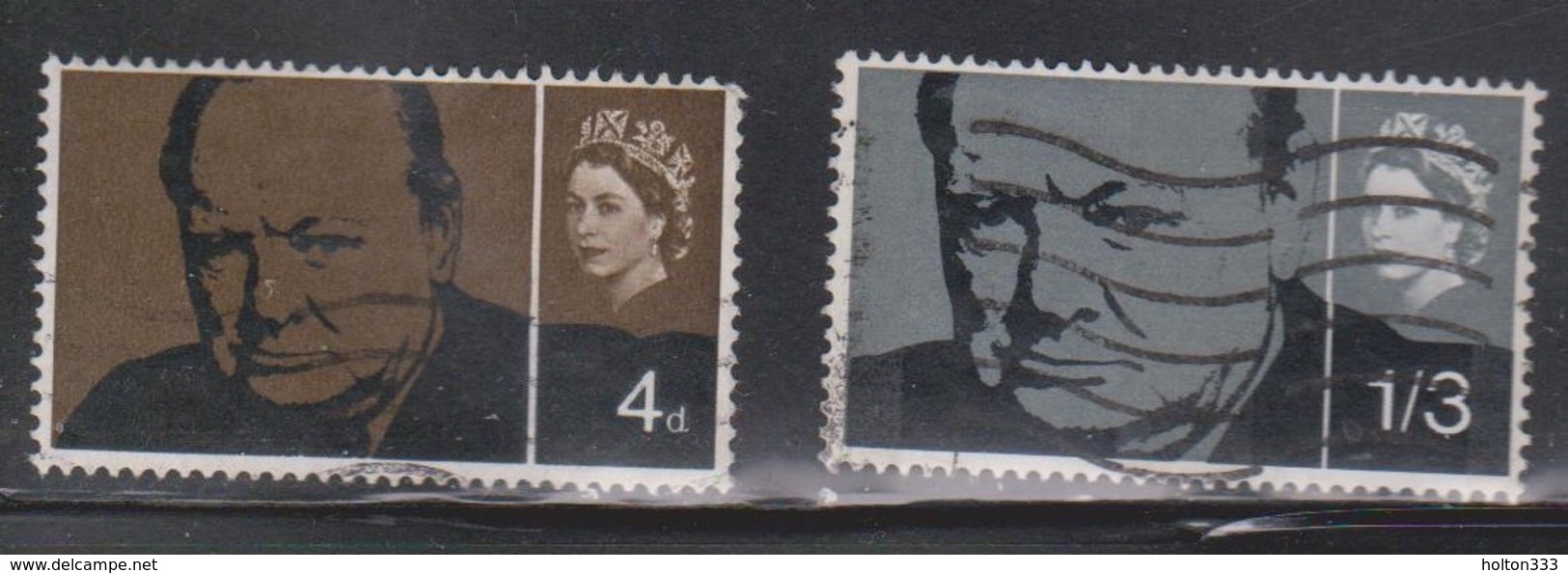 GREAT BRITAIN Scott # 420-1 Used - Sir Winston Churchill - Used Stamps