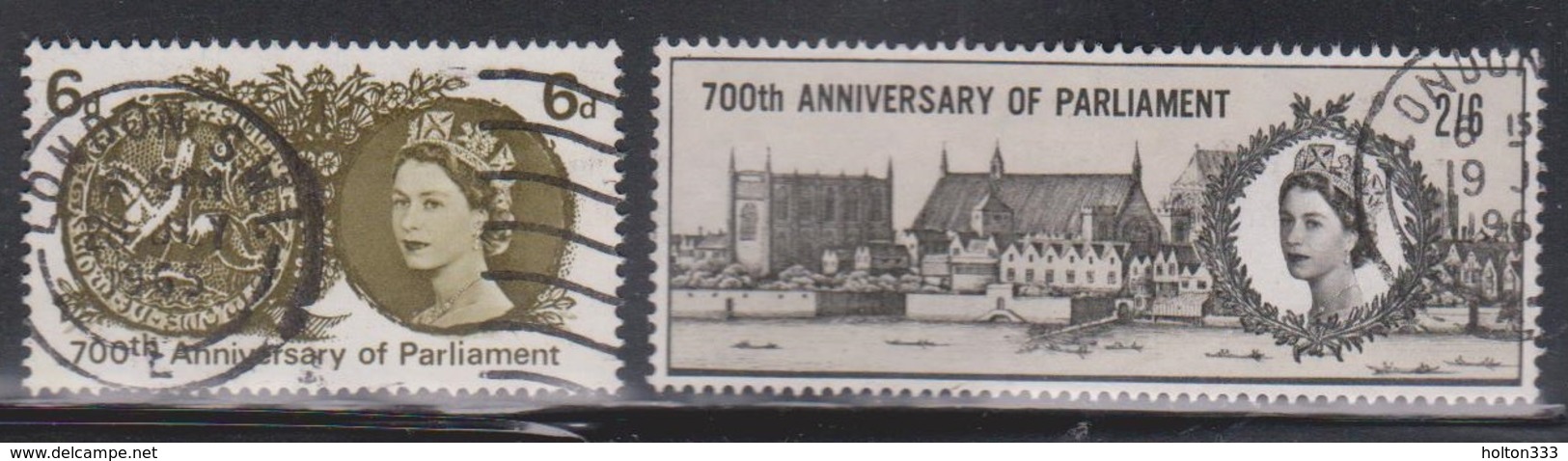 GREAT BRITAIN Scott # 422-3 Used - 700th Anniversary Of Parliament - Used Stamps