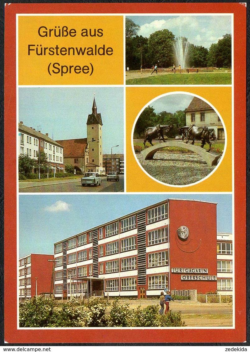 D2565 - Fürstenwalde Juri Gagarin Schule Rathaus - Bild Und Heimat Reichenbach - Fuerstenwalde
