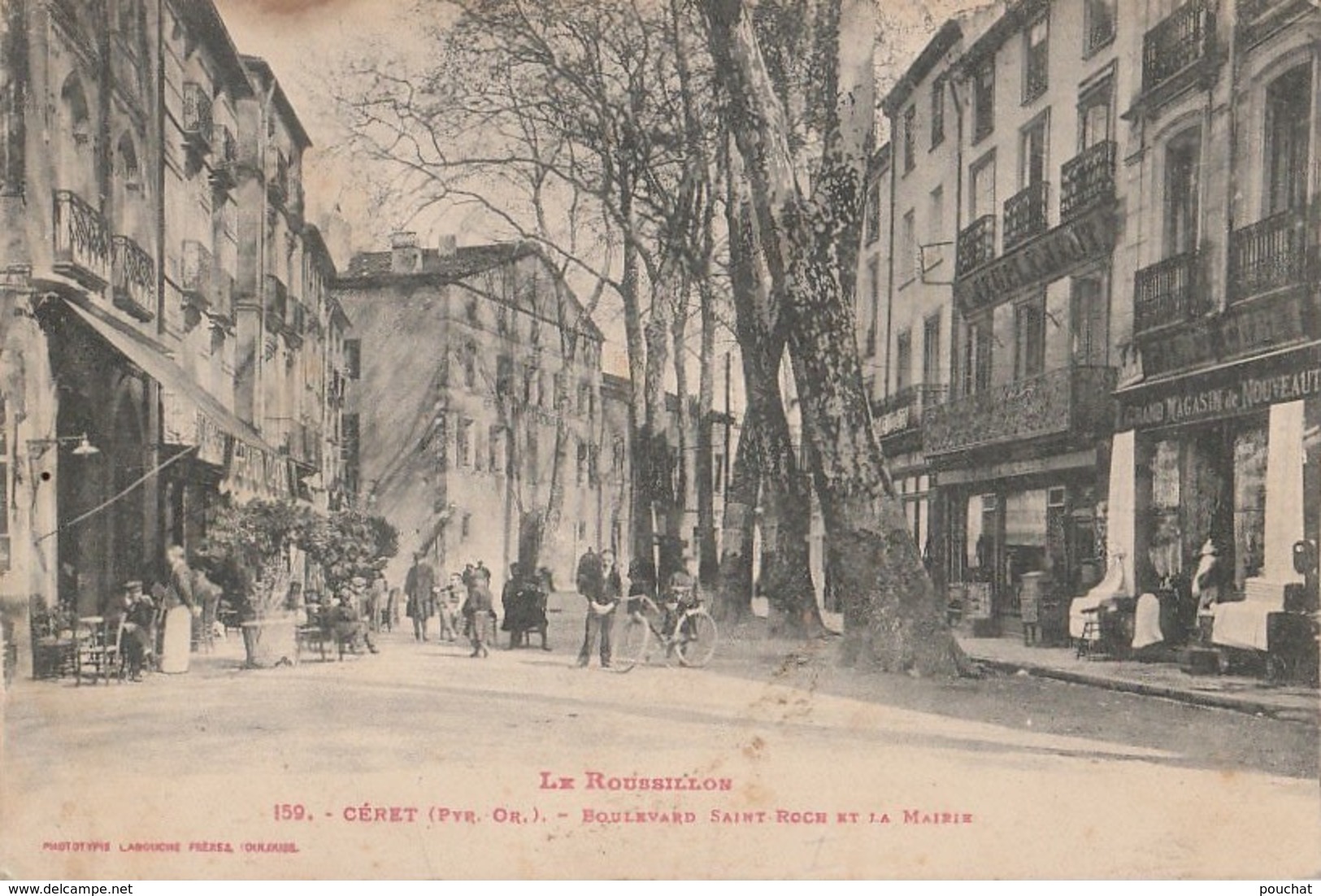 D5-66) CERET (LE ROUSSILLON - PYRENEES ORIENTALES) BOULEVARD SAINT ROCH ET LA  MAIRIE  - (ANIMEE - 2 SCANS) - Ceret