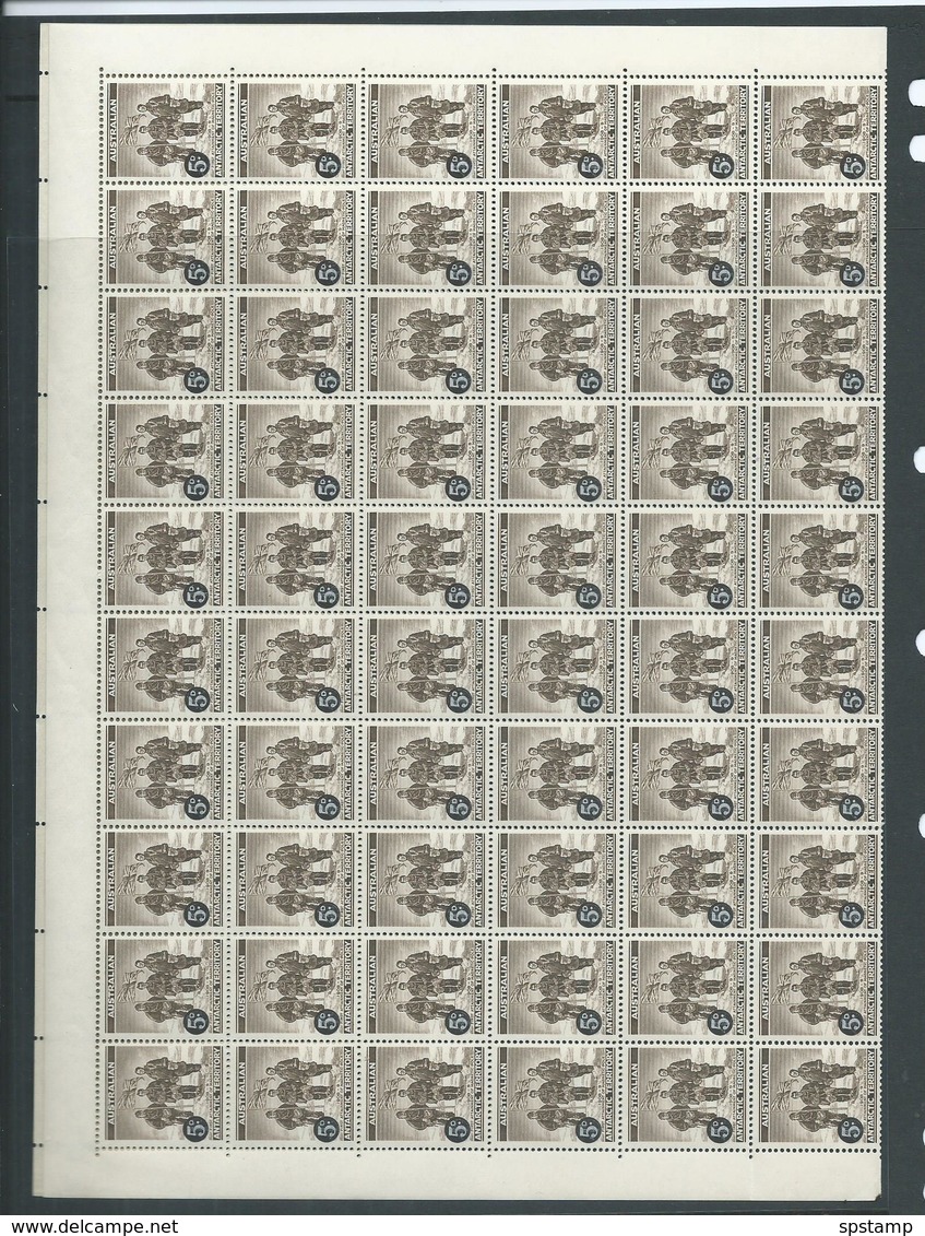 Australian Antarctic Territory 1959 5d Brown Shackleton Explorers Full Sheet Of 120 Fine MNH - Other & Unclassified