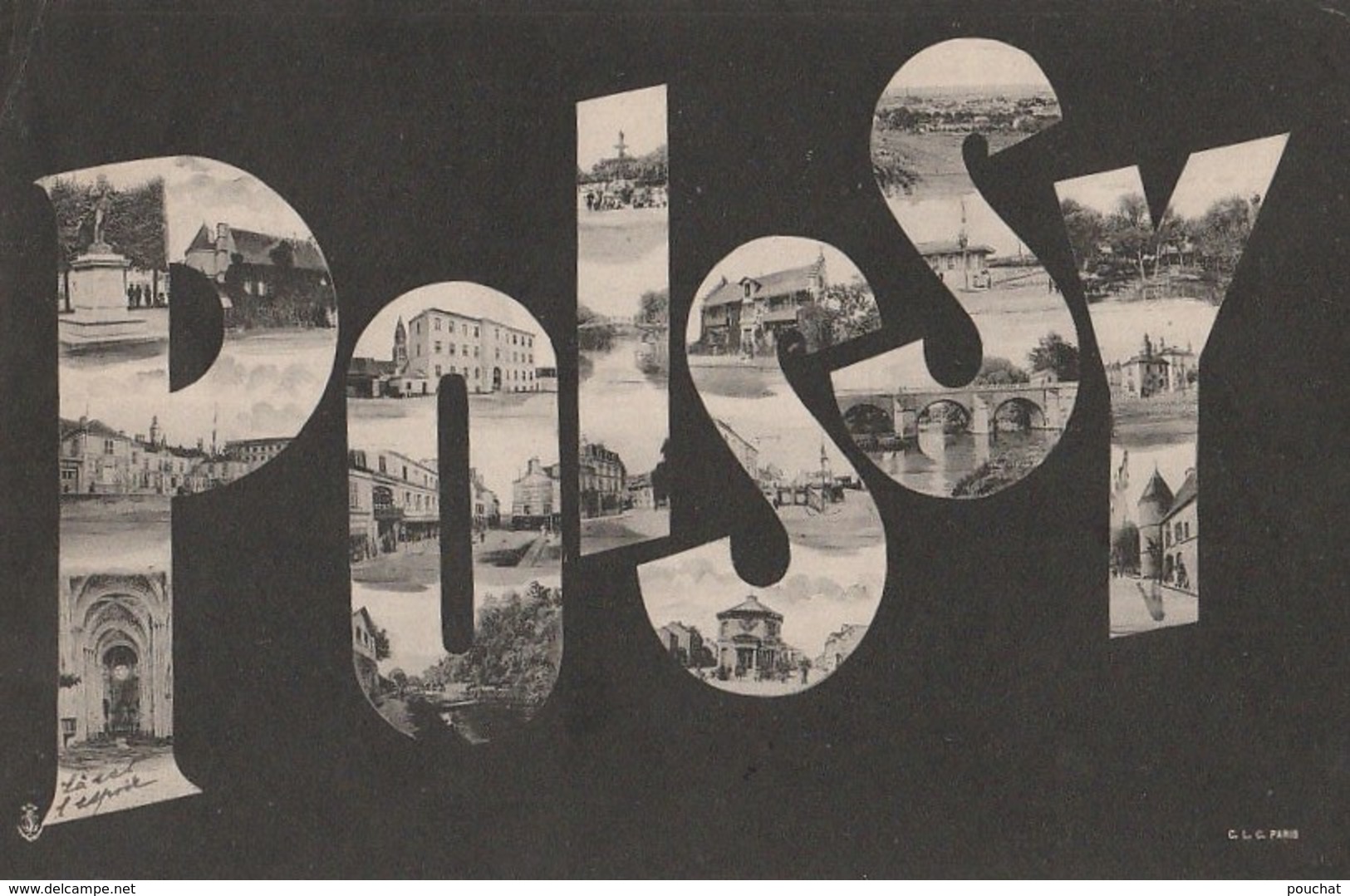 C17-78) POISSY - (CARTE ALPHABET MULTIVUES - 2 SCANS) - Poissy