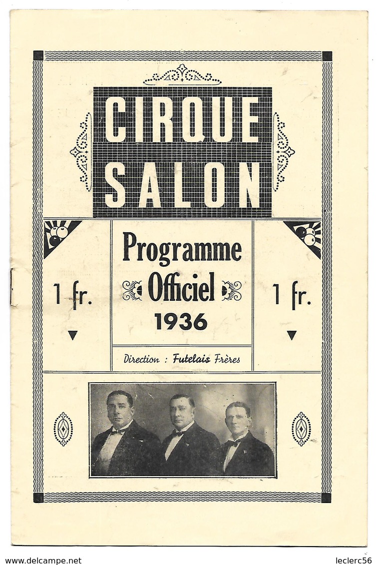 CIRQUE SALON PROGRAMME OFFICIEL 1936  7 SCANS - Programmi