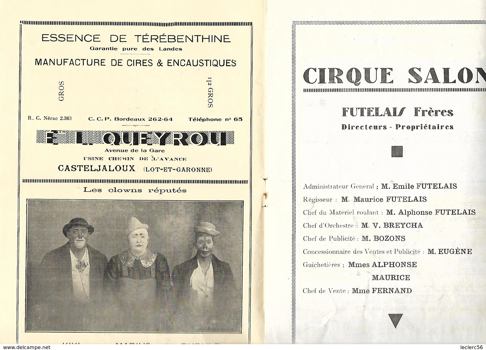 CIRQUE SALON PROGRAMME OFFICIEL 1936  7 SCANS - Programmes