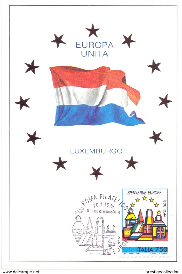 EUROPA UNITA LUXEMBURGO FDC   1993 MAXIMUM POST CARD (GENN200147) - Comunità Europea