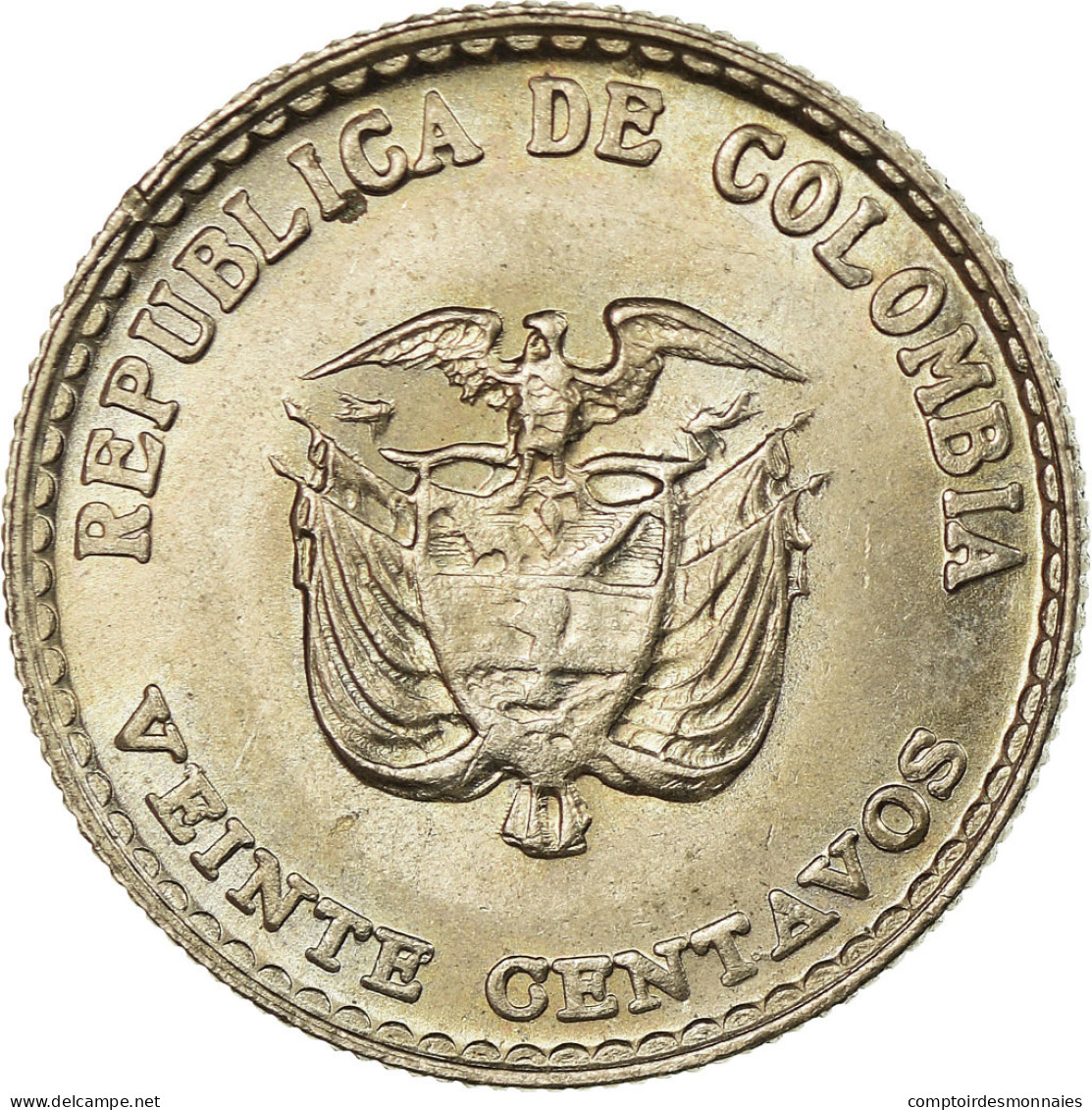 Monnaie, Colombie, 20 Centavos, 1965, SPL, Copper-nickel, KM:224 - Colombie