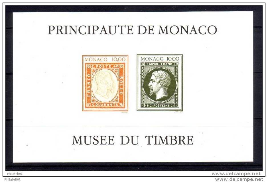 RARETE DE LA PHILATELIE MODERNE MONEGASQUE  BLOC No 58 A NON DENTELE SUPERBE   COTE:2700 EUROS - Blocks & Kleinbögen