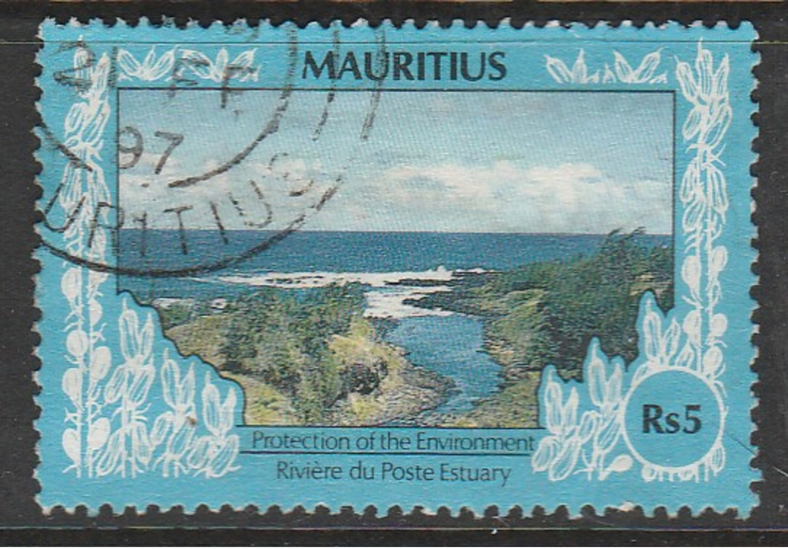 Mauritius 1991 Global Conservation 5R Multicoloured SW 747 O Used - Mauritius (1968-...)