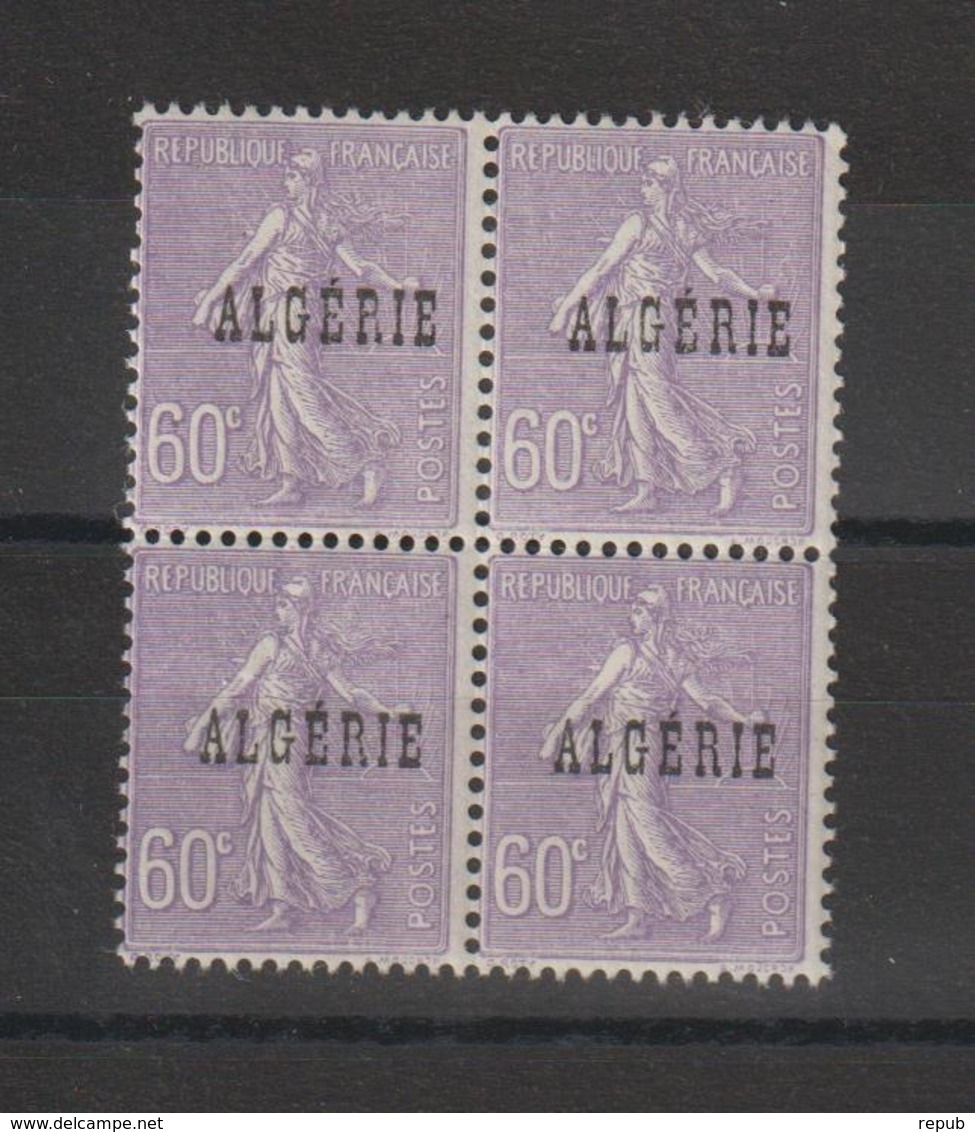 Algérie 1924-25 Semeuse 24 En Bloc De 4 ** MNH - Neufs