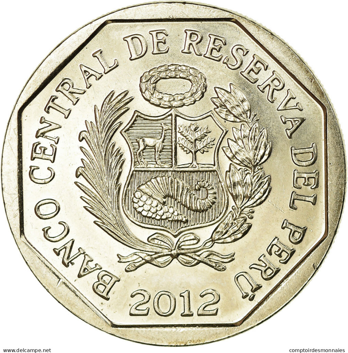 Monnaie, Pérou, Nuevo Sol, 2012, Lima, SPL, Copper-Nickel-Zinc, KM:362 - Peru