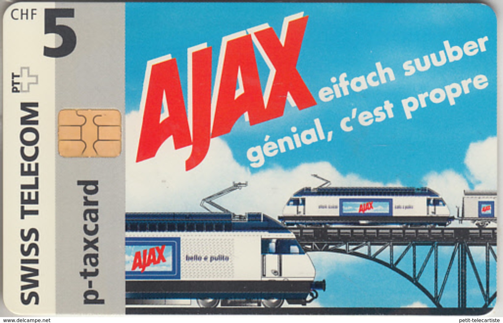 SUISSE - PHONE CARD - TAXCARD-PRIVÉE CHIP ***  TRAIN & AJAX  *** - Schweiz