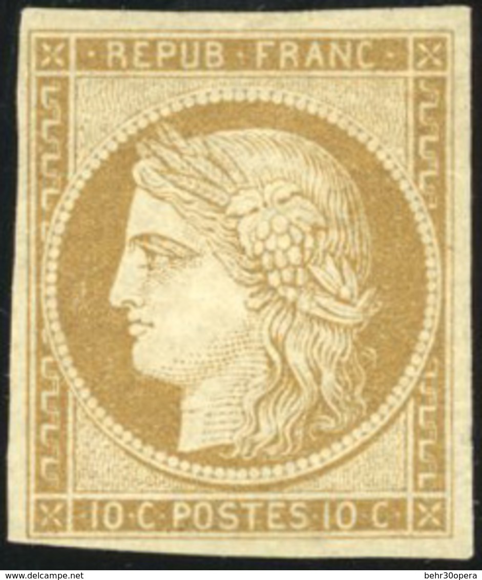 ** N°1 - 10c. Bistre-jaune. SUP. - 1849-1850 Cérès