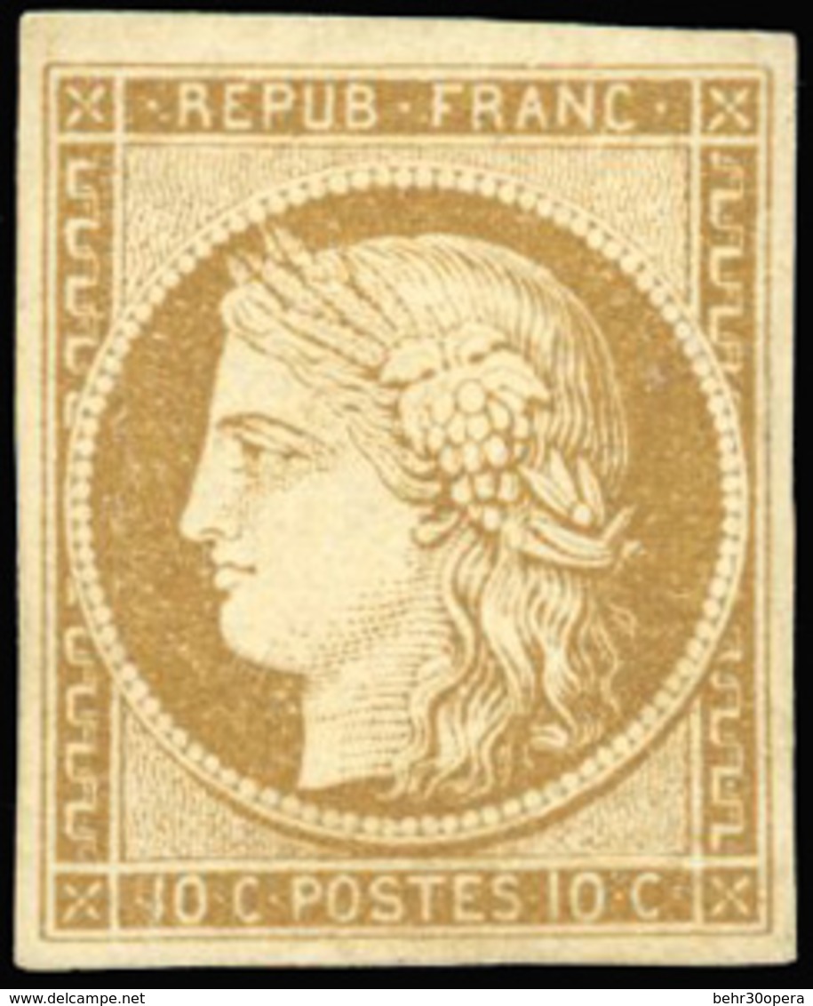 * N°1 - 10c. Bistre-jaune. Belles Marges. SUP. - 1849-1850 Cérès