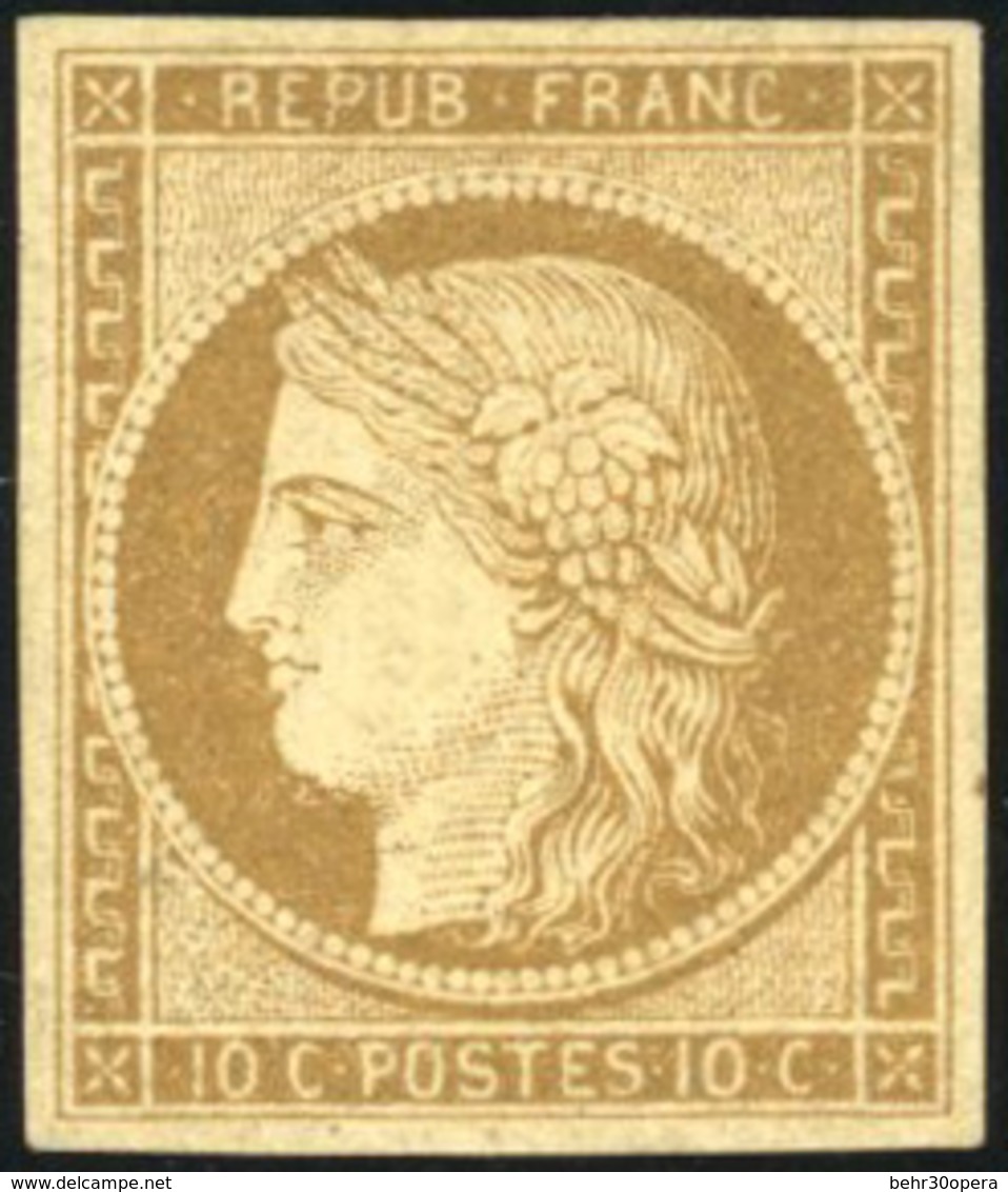 * N°1 - 10c. Bistre-jaune. SUP. - 1849-1850 Cérès