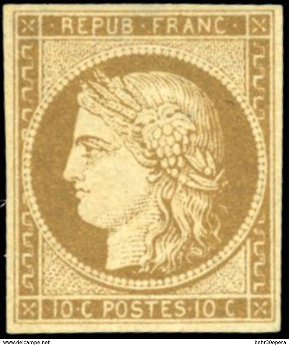 * N°1a - 10c. Bistre-brun Foncé. Très Belle Couleur. Très Frais. SUP. - 1849-1850 Ceres