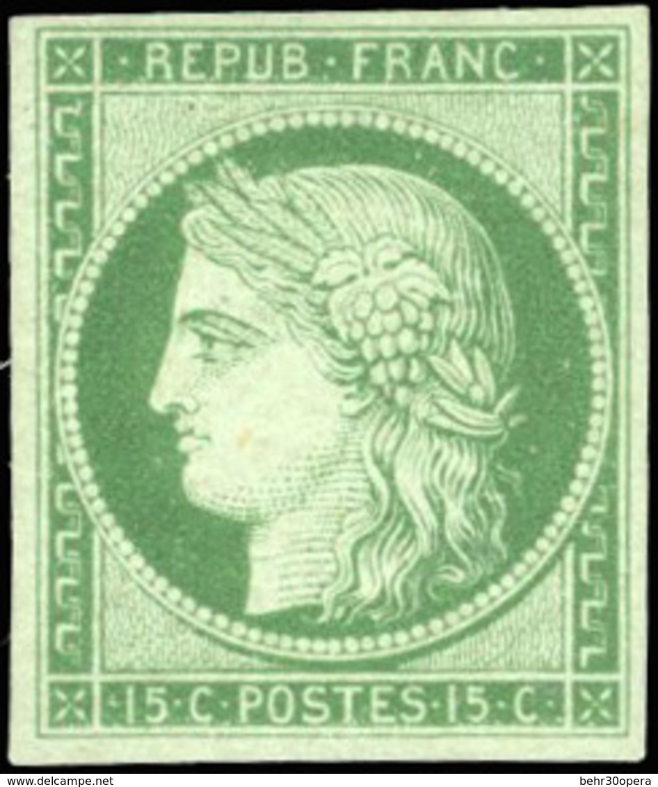 (*) N°2 - 15c. Vert. SUP. - 1849-1850 Ceres