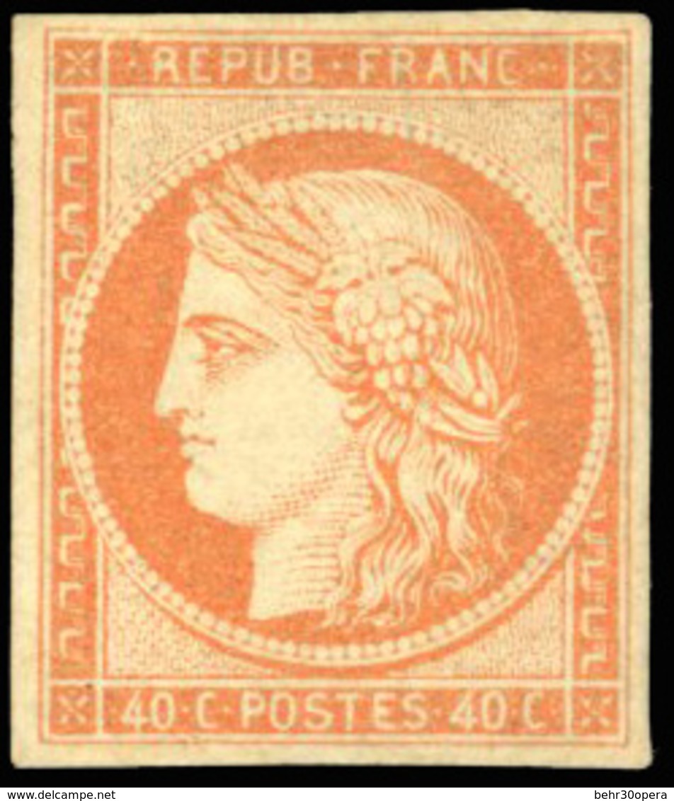 * N°5 - 40c. Orange. Infime Trace De Charnière. TB. - 1849-1850 Cérès