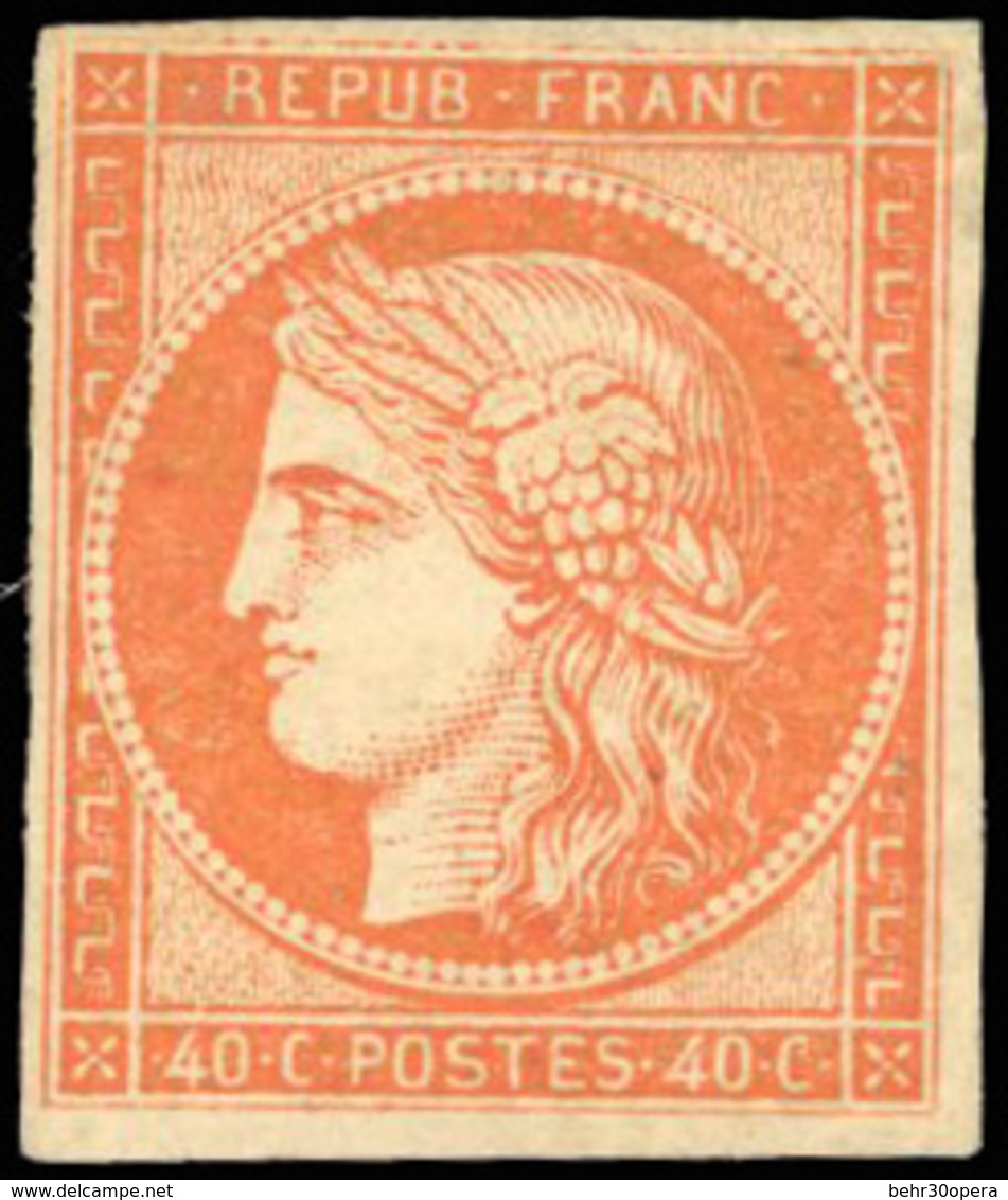 * N°5A - 40c. Orange Foncé. Gomme Brunâtre. Très Frais. SUP. - 1849-1850 Ceres