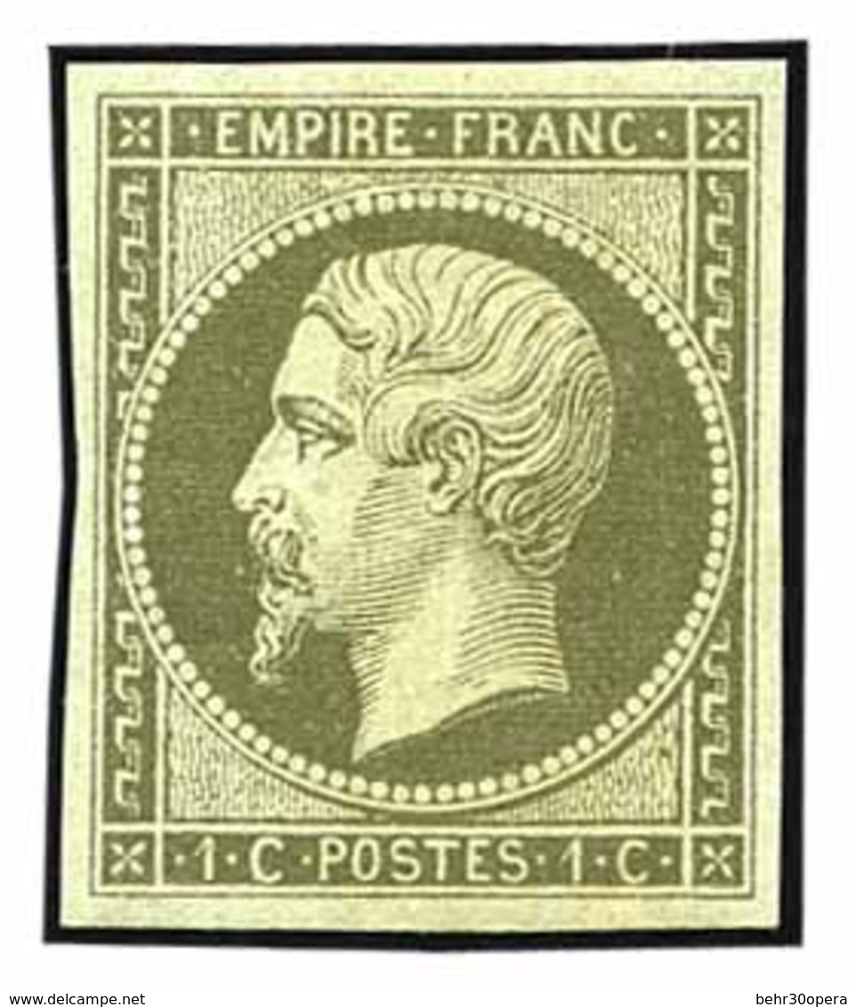 ** N°11 - 1c. Olive. Pliure D'origine Sinon TB. - 1853-1860 Napoléon III