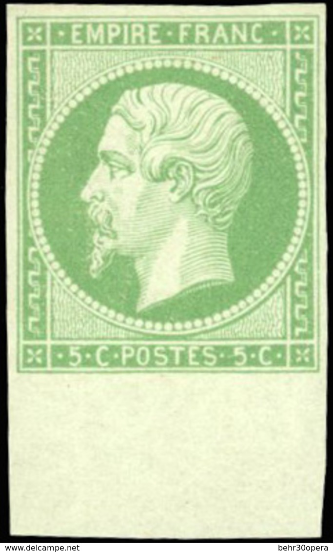 * N°12a - 5c. Vert-jaune. BdeF. SUP. - 1853-1860 Napoleon III