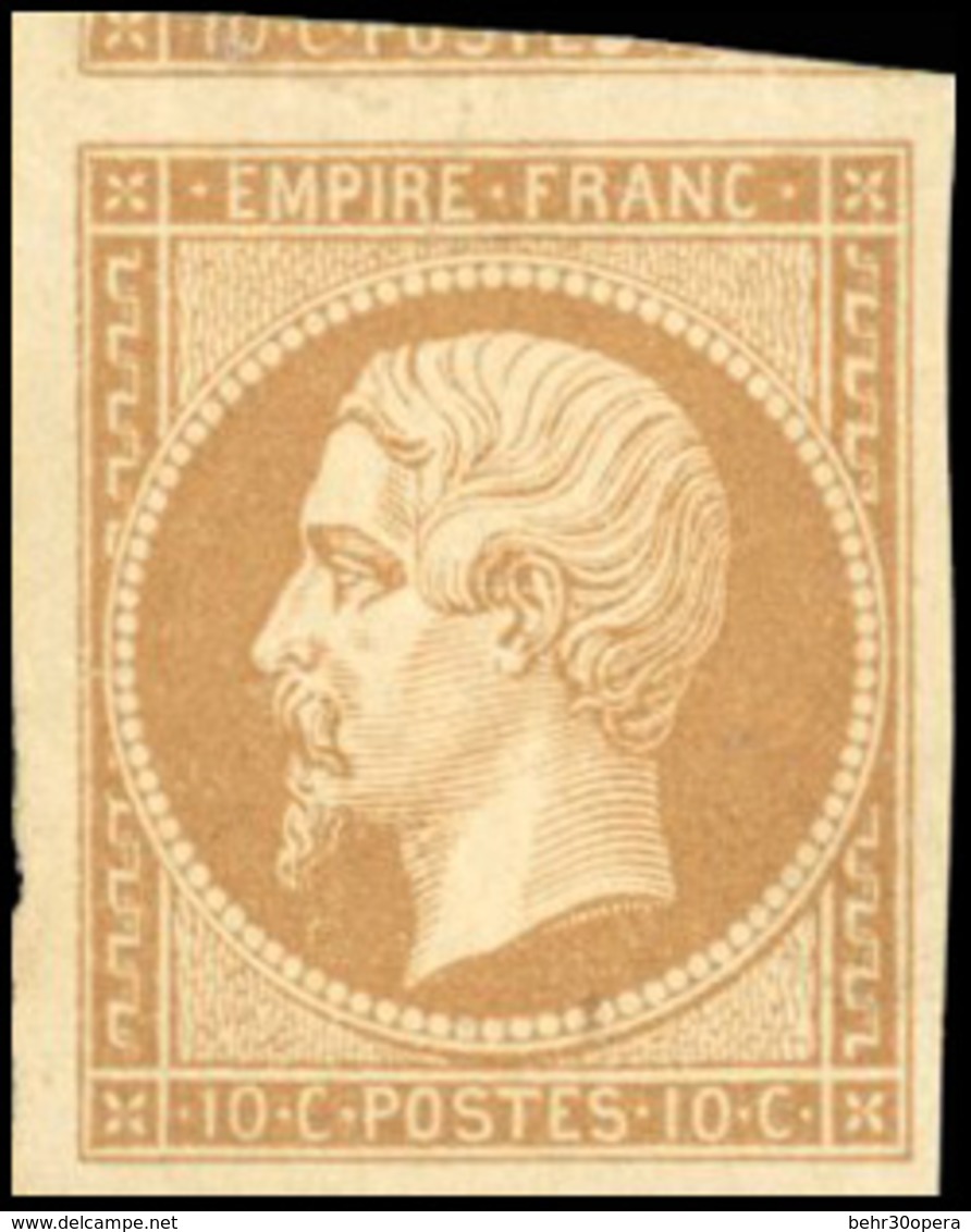 ** N°13A - 10c. Bistre. Type I. Amorce D'un Voisin. SUP. - 1853-1860 Napoléon III