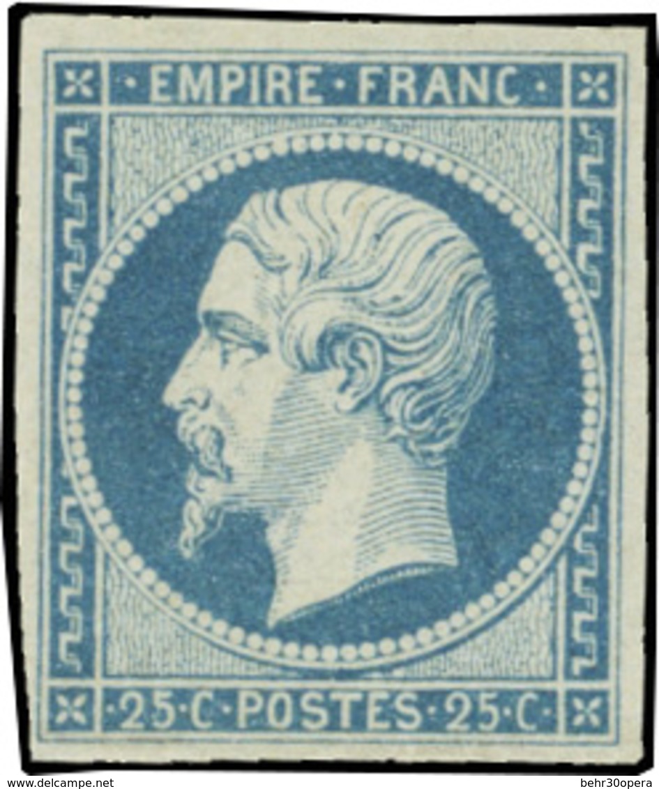 ** N°15c - 25c. Bleu. Très Grande Fraîcheur. Réimpression SUP. - 1853-1860 Napoleon III