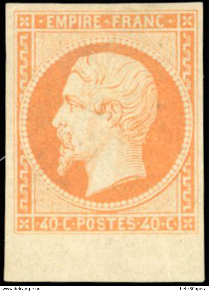 * N°16 - 40c. Orange. BdeF. Très Frais. Belles Marges. SUP. - 1853-1860 Napoléon III.