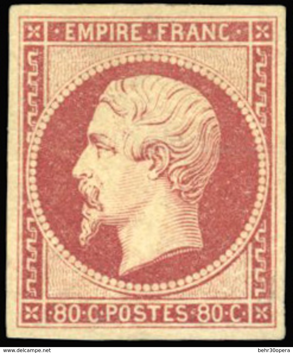 * N°17A - 80c. Carmin. Grandes Marges. SUP. - 1853-1860 Napoléon III.